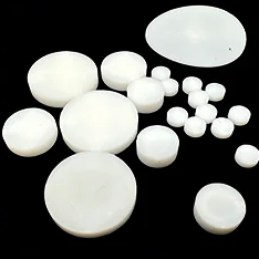 PTFE solid discs and round pads in several photographed formats